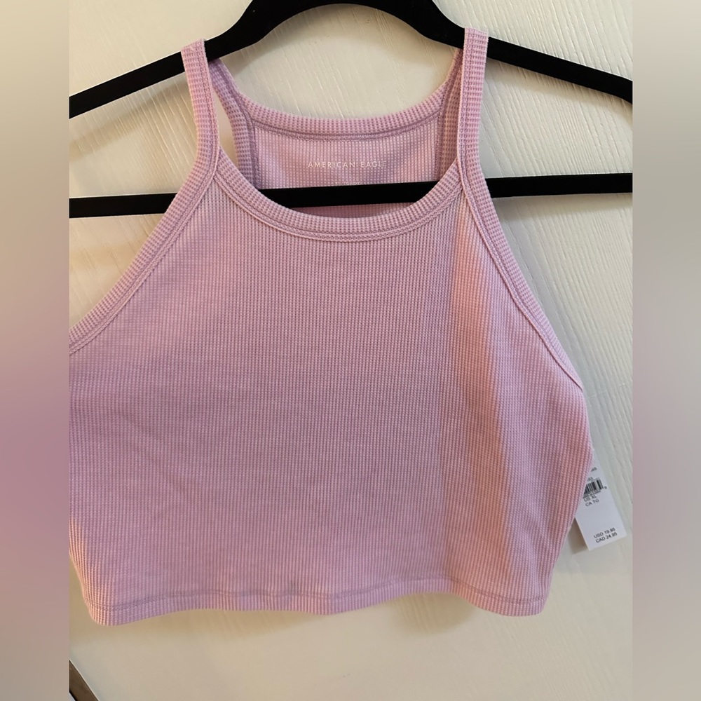 Cute pink/ purple ae cropped tank top